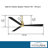 52" 3-Blade Ceiling Fan in a Soft Brass Finish with Coal Blades