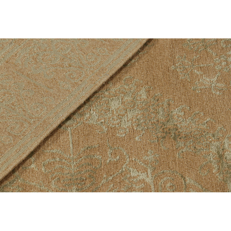 Rug & Kilim’S European Style Rug In Gold With Floral Medallions “Catana”