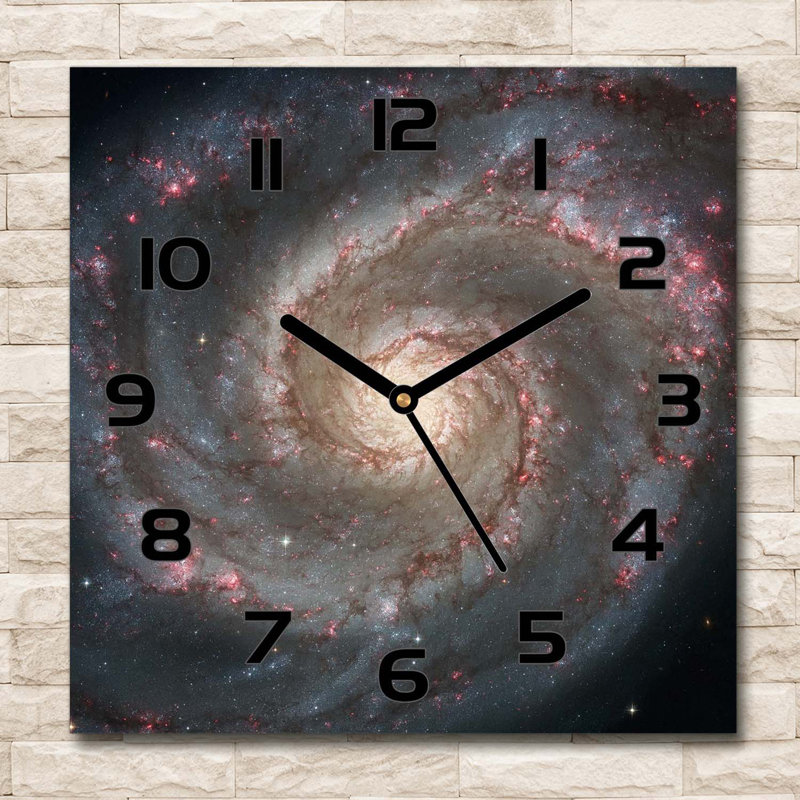 Hendrica Glass Wall Clock, Black