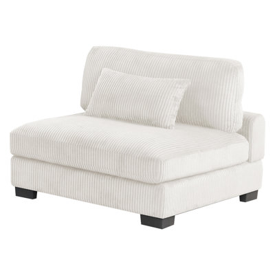 Chaise sans accoudoirs en velours côtelé Modern
