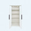 Buffet de cuisine autoportant 63 po avec portes, tablettes et buffet blanc