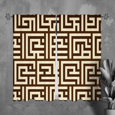 Paire de rideaux obscurcissant en polyester Olgert