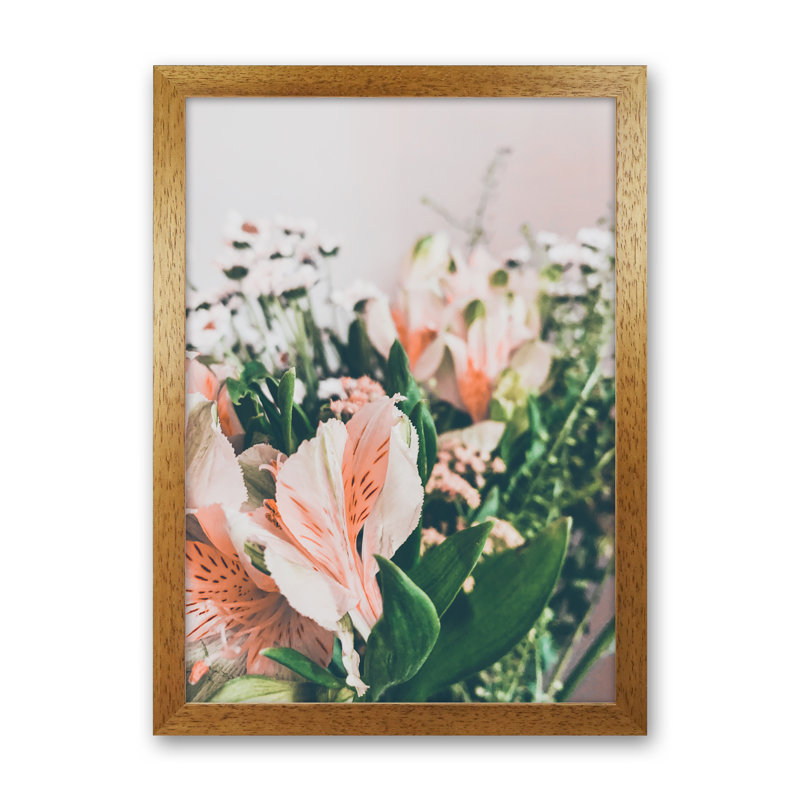 Flowers - Print, 30cm H x 21cm W x 3cm D, Oak Framed