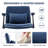 Criss Cross Chair With Wheels, Comfy Cross Legged Velvet Armrest Office Computer Ergonomic Desk Chair, Modern Swivel Makeup Vanity Task Chair Height Adjustable Wide Seat For Home Office Bedroom, Blue-1185711133