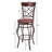 Walton Swivel Upholstered Counter Stool with Metal Frame
