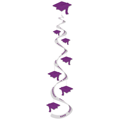 Printed Grad Cap Whirls - Pack of 6