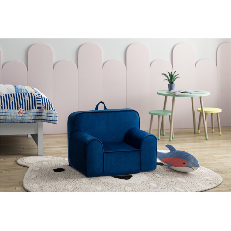 Kuddlez Kids Foam Chair Grande Size Blue, Blue