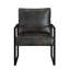 Fauteuil d'appoint moderne avec siège rembourré en similicuir, structure en métal, style 1P, confort, durabilité, élégance-1523636291