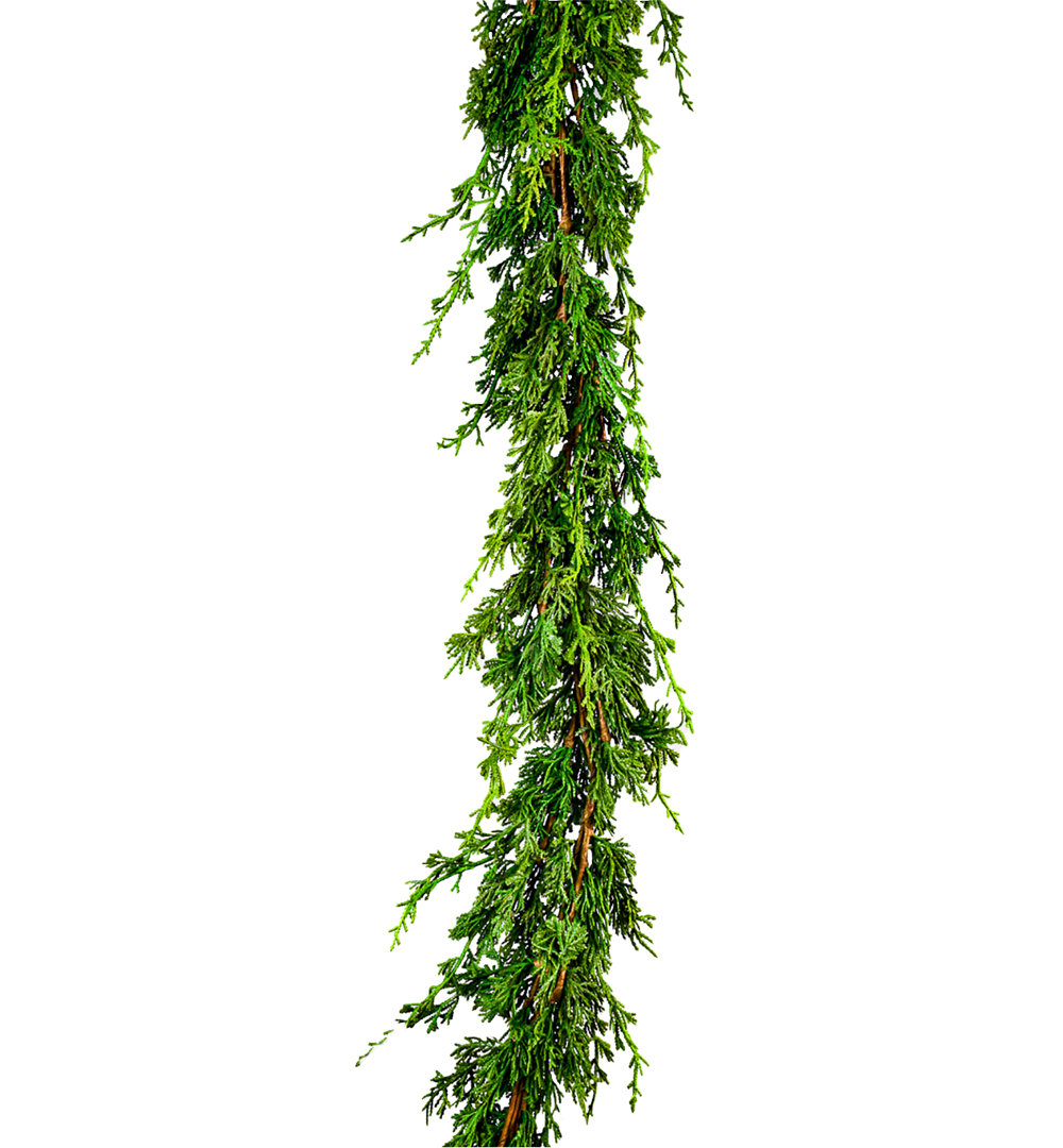 60" Artificial Double Cypress Garland The Holiday Aisle®