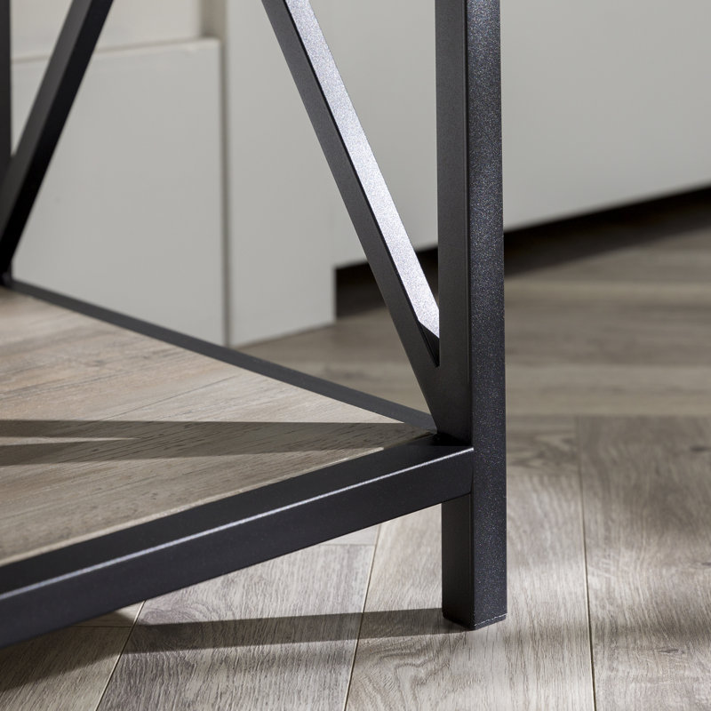 Bremer 100cm W Steel Standard Bookcase, Grey Wash
