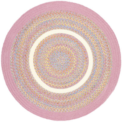 Tapis géométrique rose intérieur/extérieur tressé à la main Pavel