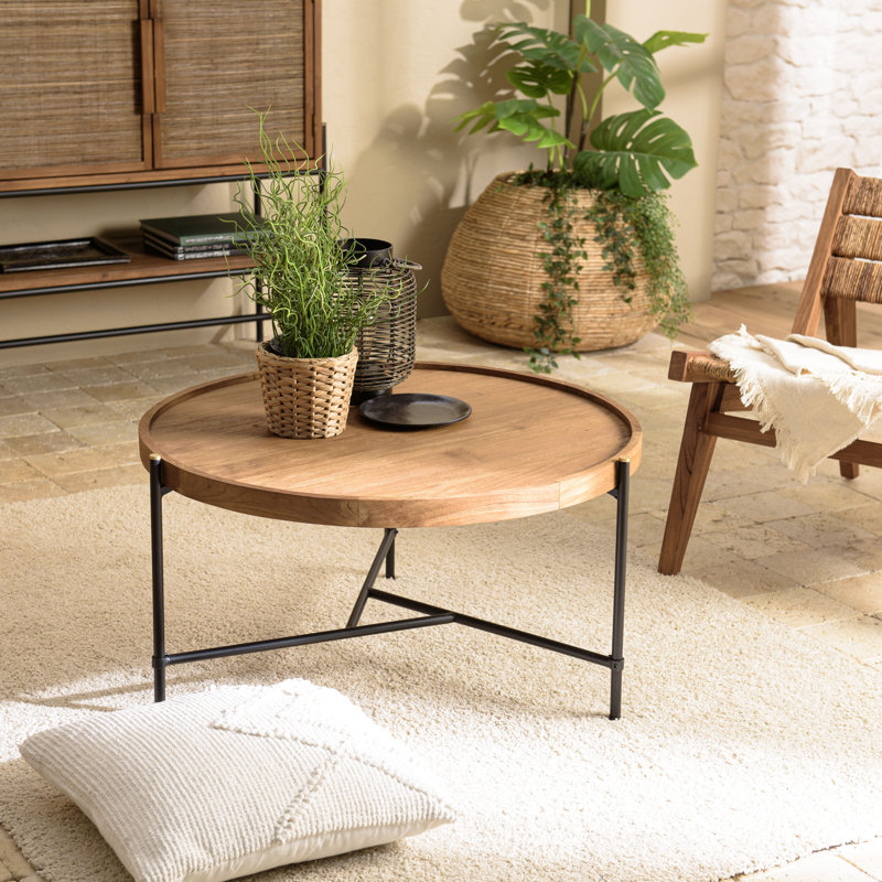 Aalderk Three Leg Coffee Table, 40.5cm H x 76.5cm W x 76.5cm D
