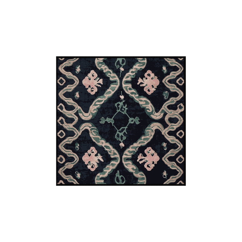 Machine Washable Gray Area Rug, Square 8'