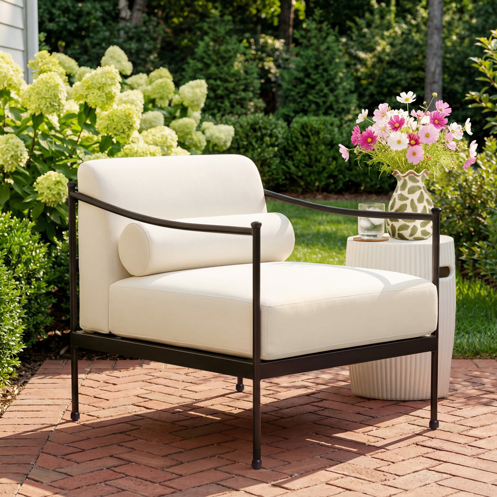 Granger Outdoor Chair, Cream