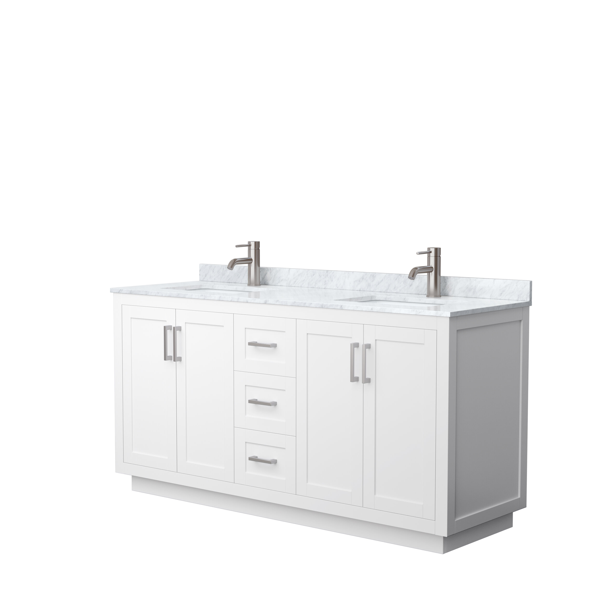 Beckett 66 Double Bathroom Vanity - White  Beautiful bathroom furniture  for every home - Wyndham Collection