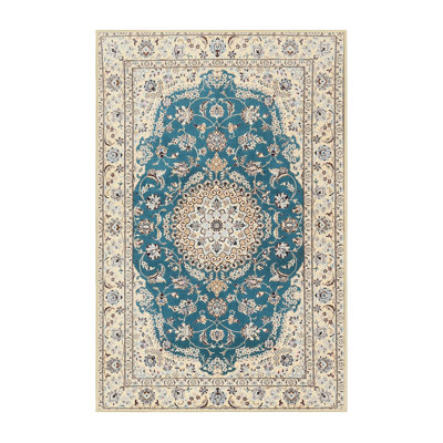 Tapis traditionnel gris / bleu Donneville