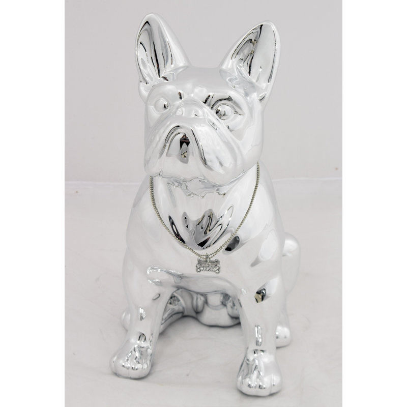 Altamese Figurines & Sculptures, 31.5cm H x 28cm W x 16.85cm D, Matt brushed nickel