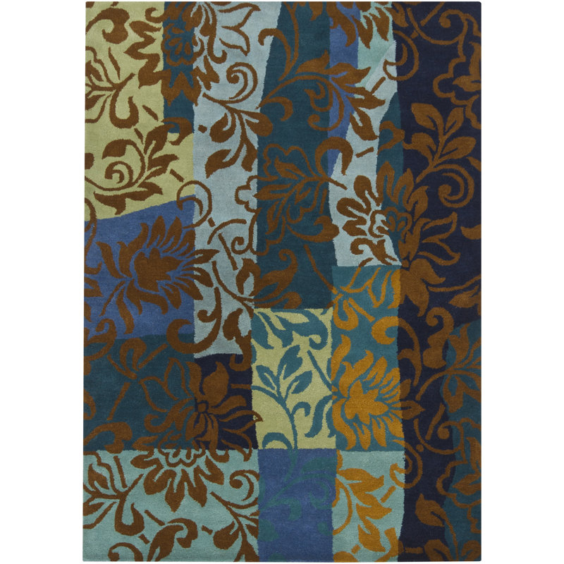 Tapis bleu Abbeville, 5 pi x 7 pi
