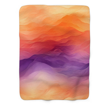 Evening Gradient - couverture sherpa de qualité supérieure 1 pièce