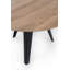 Leedey Oak Round Solid Wood Top Metal Base Dining Table-533847311