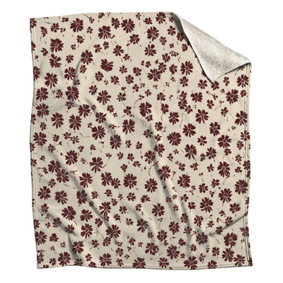 Floral Fleece Throw Blanket - Pattern Throws for Sofas or Beds