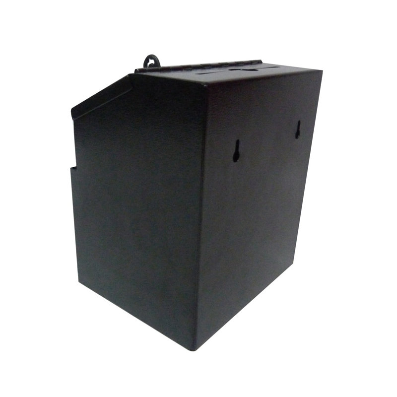 Boîte de dépôt de clés en métal FixtureDisplays®, boîte de dépôt de clés suggérée de 7 po x 8,38 po x 5,47 po