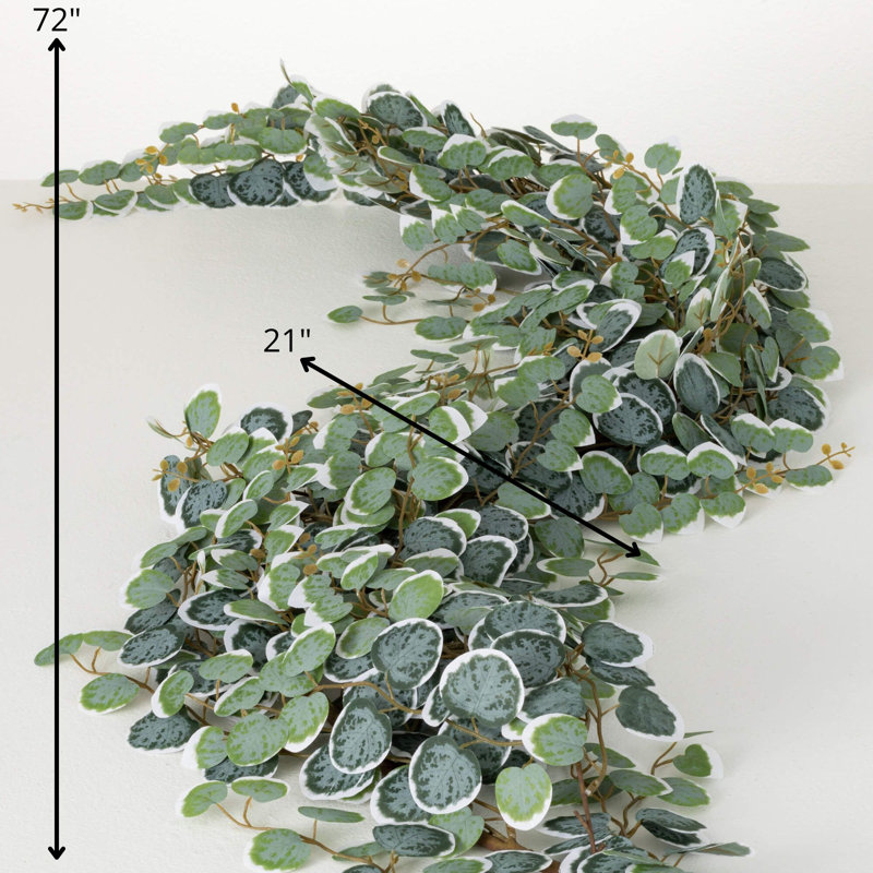 Guirlande artificielle 72 "en eucalyptus panaché