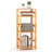 4-Tier Bookshelf Rubber Wood Bookcase With Side Fences For Living Room-401445615