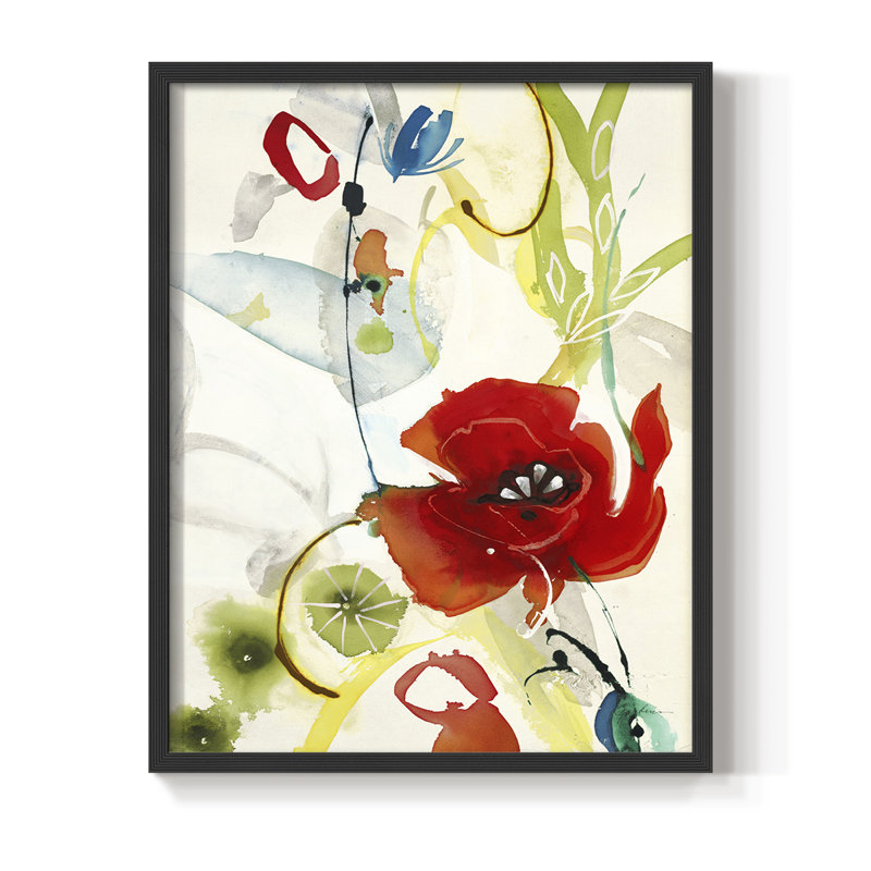 Reproduction encadrée de couleur locale II - bois massif, Noir, noir, noir, noir, H 15 po x l 12 po