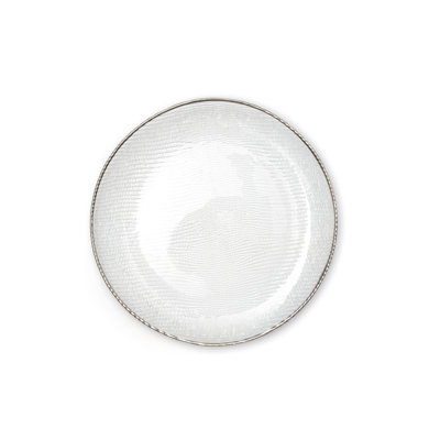 Excelsa Platinum Glass Servin Plate