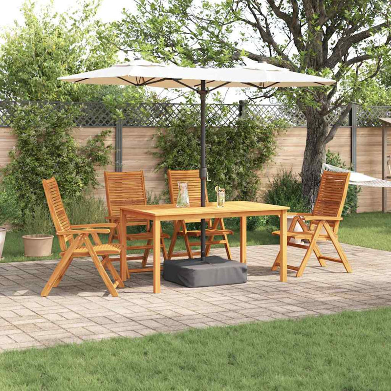Patio Dining Set with, 75cm H x 150cm W x 90cm D, 4