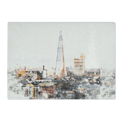 Tempered Glass the London Skyline with the Shard Chopping Board
