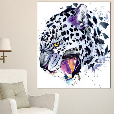 " Ferocious Snow Leopard Face "