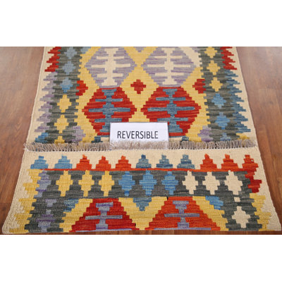 Geometric Kilim Oriental Accent Rug 3x5