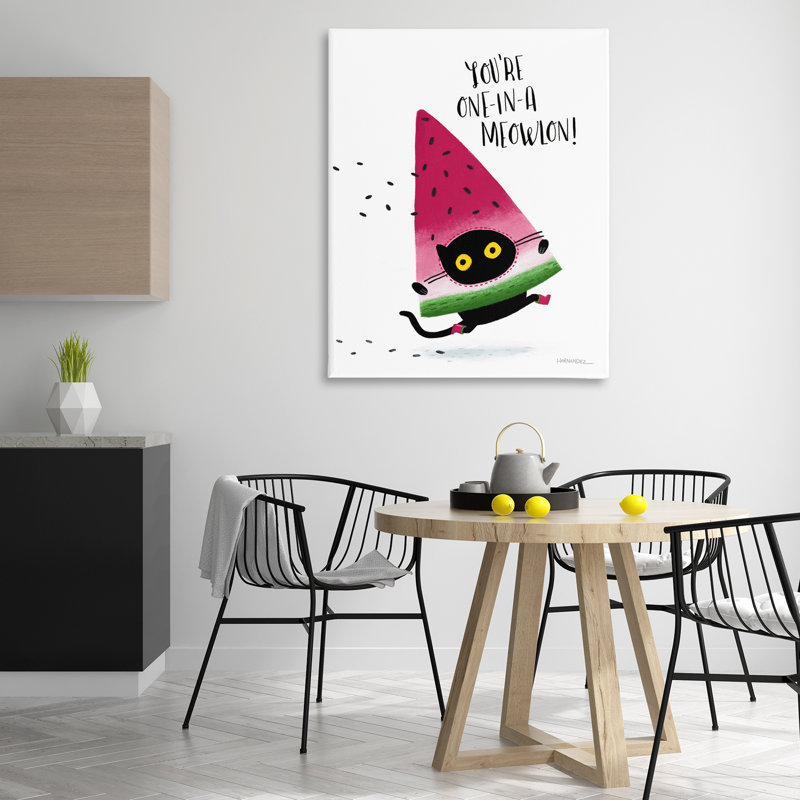 «One In A Meowlon Pun», art mural sur toile par Leeza Hernandez, H 48 po x l 36 po