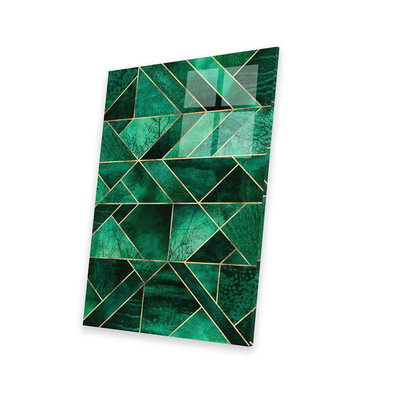 «Abstract Nature - Emerald Green» par Elisabeth Fredriksson - reproduction d'art