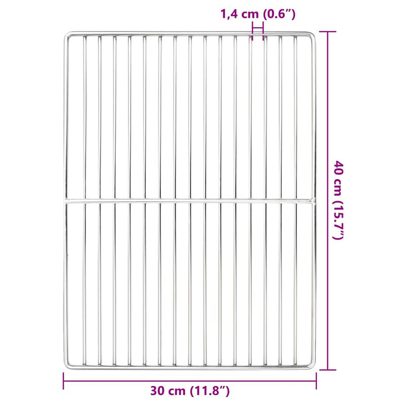 40cm Stainless Steel Reversible Grill / Griddle, 0.6cm H x 40cm W x 30cm D