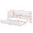 Sturdy Platform Bed With Guardrail And Convenient Trundle-1049671011