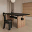 Table de salle à manger élégante en bois massif rétro-2055220808