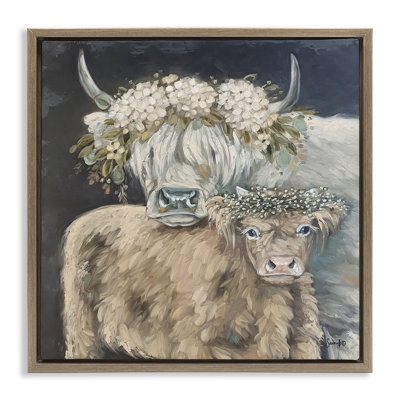 Highland Cattle with Flower Garlands