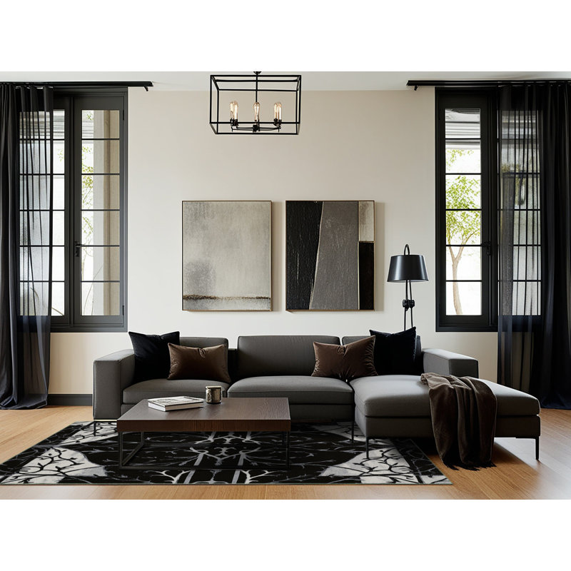 Stealth Bloom Rug, Rectangle 3' x 5'