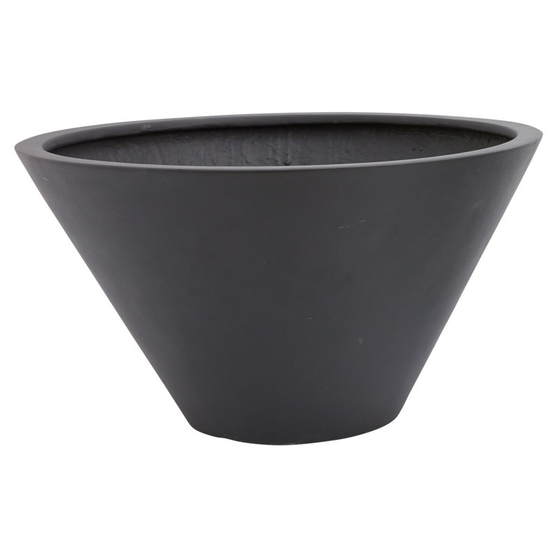 Pot à fleurs Neo, H 13,25 po x l 23,5 po x P 23,5 po, Noir