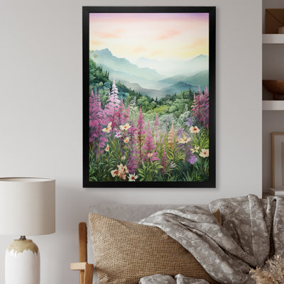 Pink Ferns Hill In Canada sur impression sur toile
