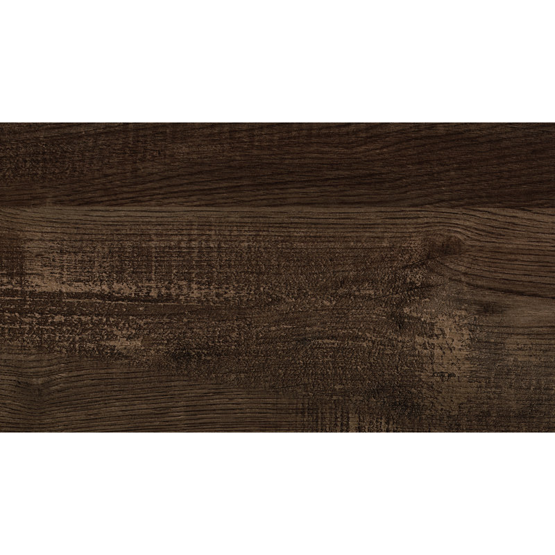 Cadre contemporain de taille grand lit brun rustique contemporain avec placage en bois pour la chambre à coucher, accessoire avec tête de lit, rails, sommier requis