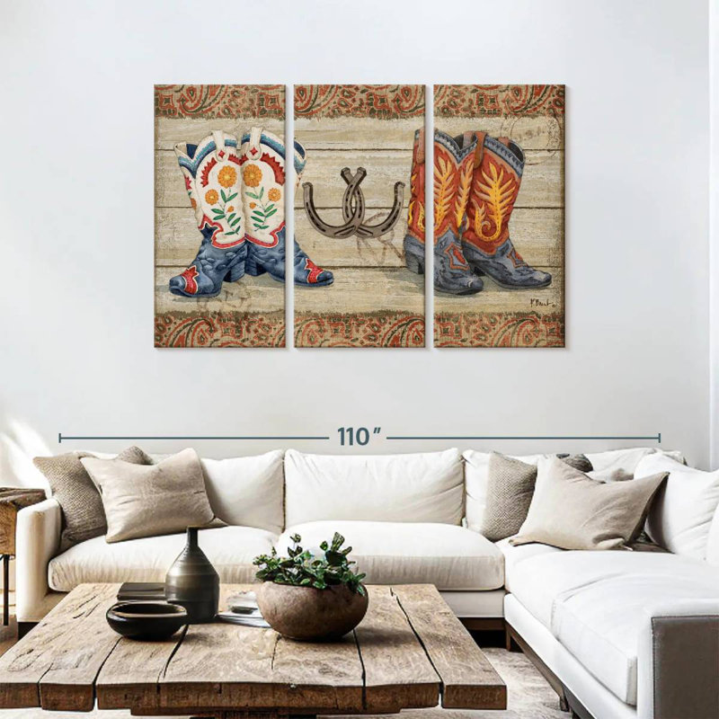Lelar Wild West Boots IV, 48" H x 74" W