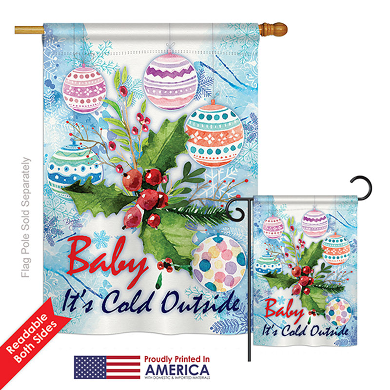 Ensemble de drapeaux en polyester 2 pièces Delphia Baby It's Cold Winter Wonderland Impressions