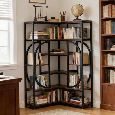 Industrial Style Display Rack,Bookcase,Corner Bookshelf