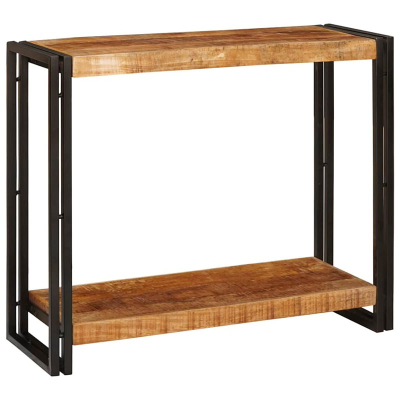 Solid Wood Console Table, 75cm H x 90cm W x 33cm D, Light Brown