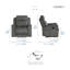 Fauteuil inclinable manuel en microfibre texturé Leylashka-242847880