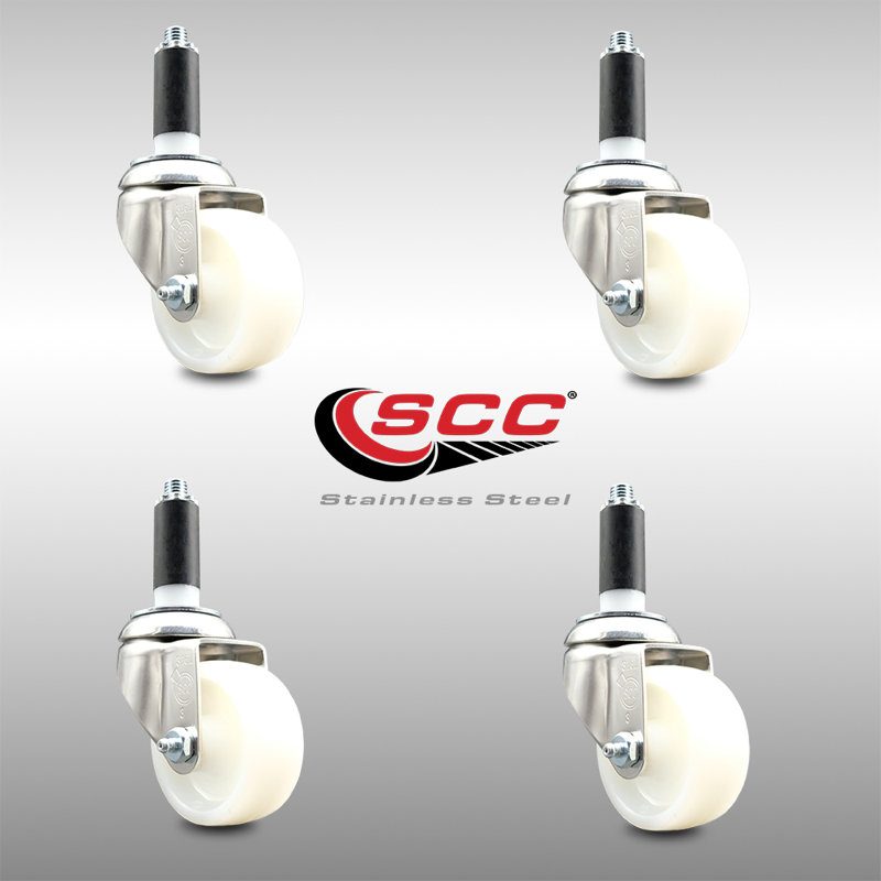 Nylon Swivel Expanding Stem Caster Set